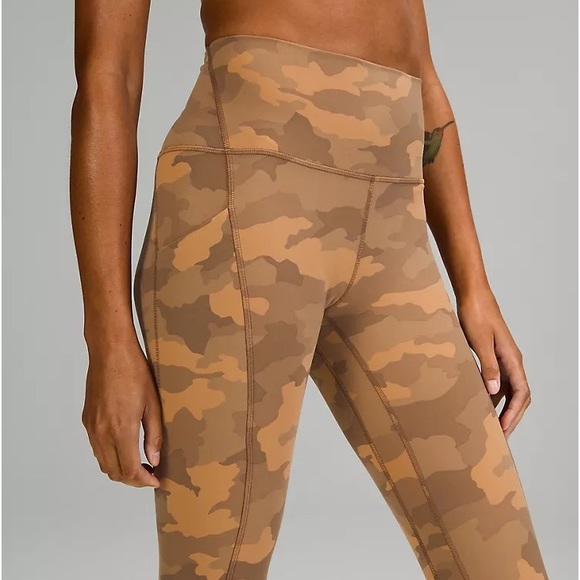 NEW! $128 Align High Rise HR Pant 25” Pockets 18 Heritage 365 Camo Beige Multi - Picture 3 of 12